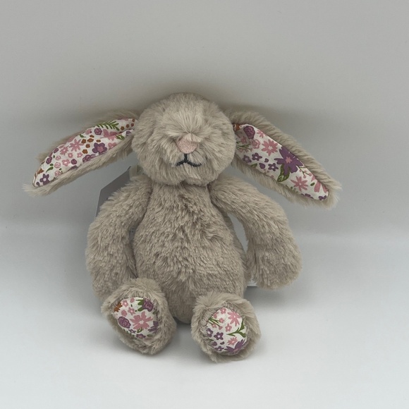 BNWT NEW JellyCat Plush Rabbit Blossom Beige Bunny petal Bag Charm 2025 keychain - Picture 4 of 9